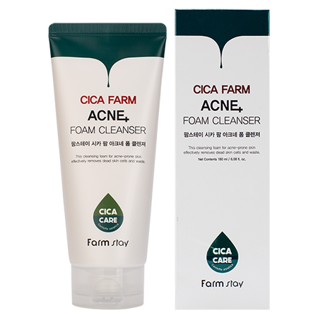 Очищающая пенка с центеллой азиатской для проблемной кожи FarmStay Cica Farm Acne Foam Cleanser 180 мл