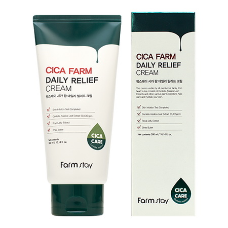 Успокаивающий многофункциональный крем для всей семьи FarmStay Cica Farm Daily Relief Cream 300 мл