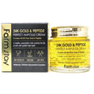Ампульный крем для лица с золотом и пептидами FarmStay 24K Gold & Peptide Perfect Ampoule Cream 80 мл