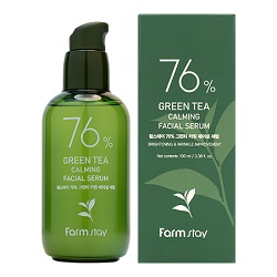 Успокаивающая сыворотка с экстрактом семян зеленого чая FarmStay 76% Green Tea Calming Facial Serum 100 мл