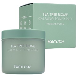 Успокаивающие подушечки для лица с экстрактом чайного дерева FarmStay Tea Tree Biome Calming Toner Pad 70 шт.
