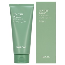 Успокаивающая пенка для умывания для проблемной кожи FarmStay Tea Tree Biome Calming Acne Foam