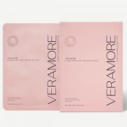 Маска для лица успокаивающая поросуживающая VERAMORE Rose&Tea Tree Pore Tightening Mask 25мл*5шт.