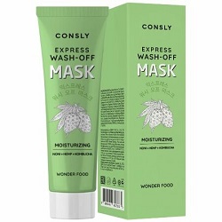 Экспресс-маска для интенсивного увлажнения и восстановления кожи c экстрактами нони, семян конопли и Комбучей CONSLY 50 мл