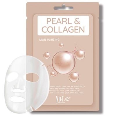 Маска для лица с экстрактом жемчуга и коллагеном YU.R ME Pearl&Collagen Sheet Mask, 5 шт.